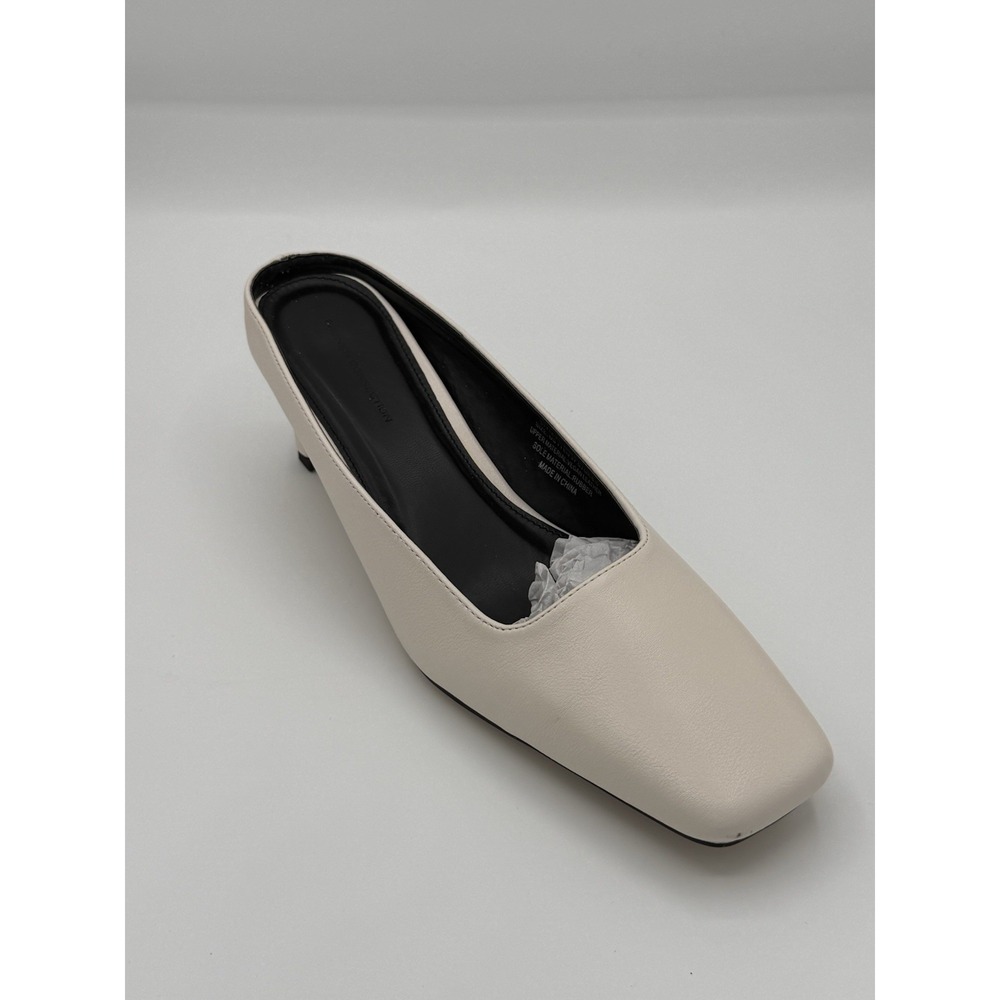 French Connection Aimee mule‎ in winter white Women's 7 NEW With Box!